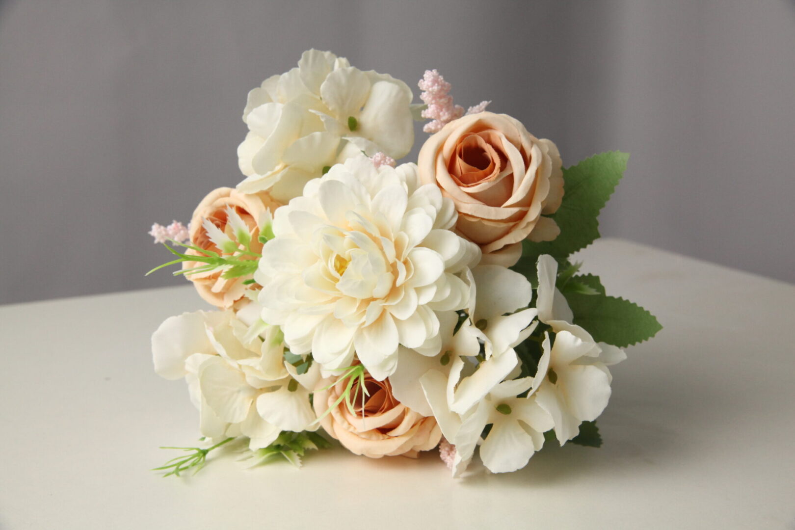Peach and apricot floral option 3