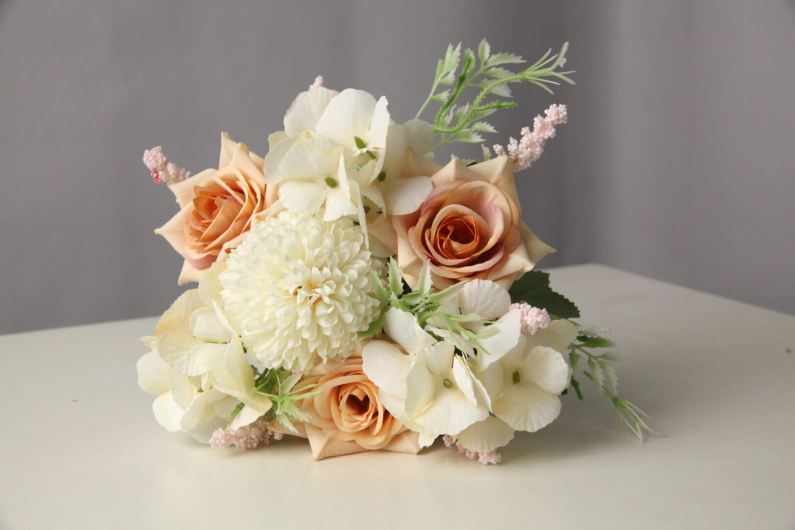 Peach and apricot floral option 1