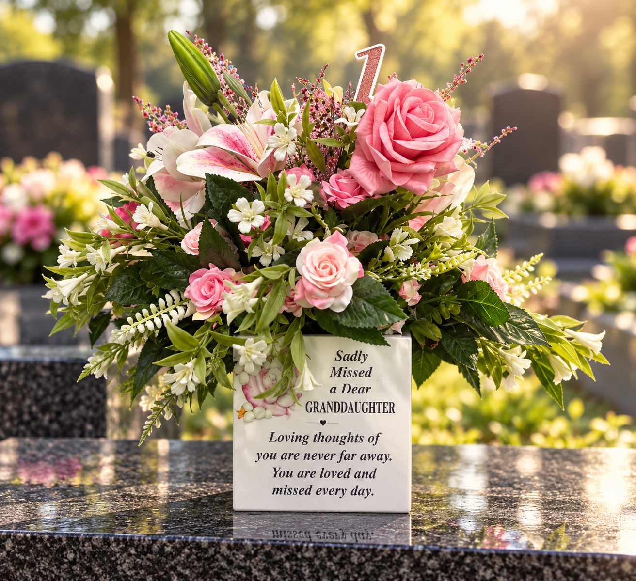 Granddaughter Memorial Grave Pot