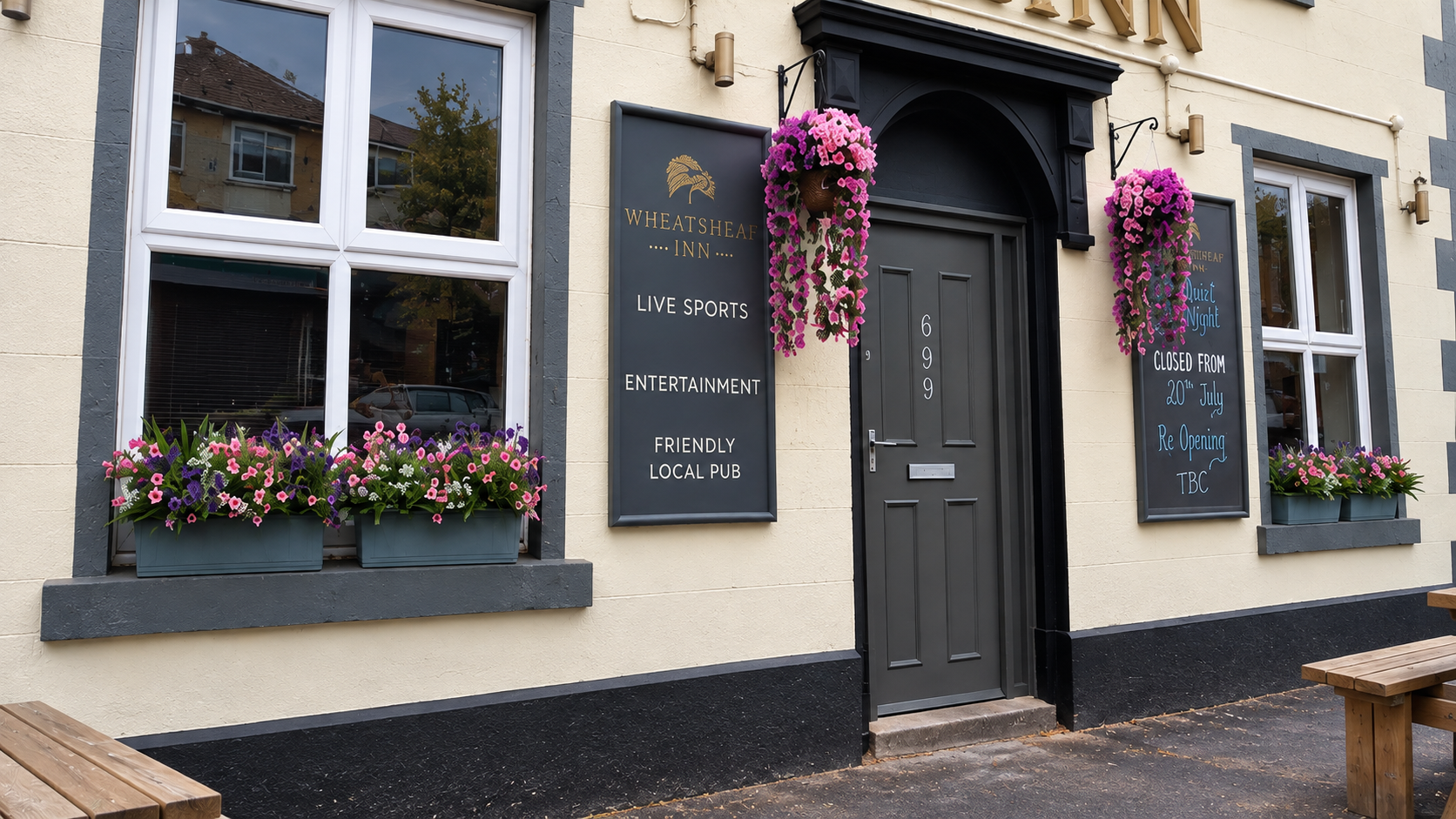 Artificial floral window boxes for businesses