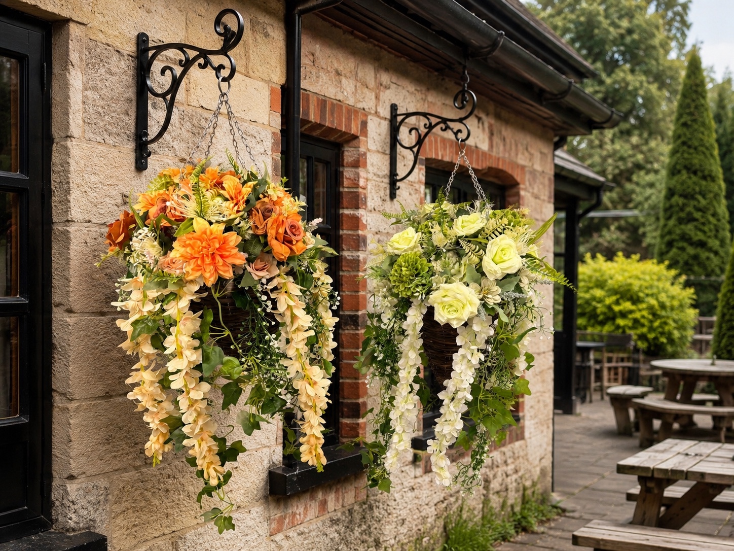 Artificial hanging baskets