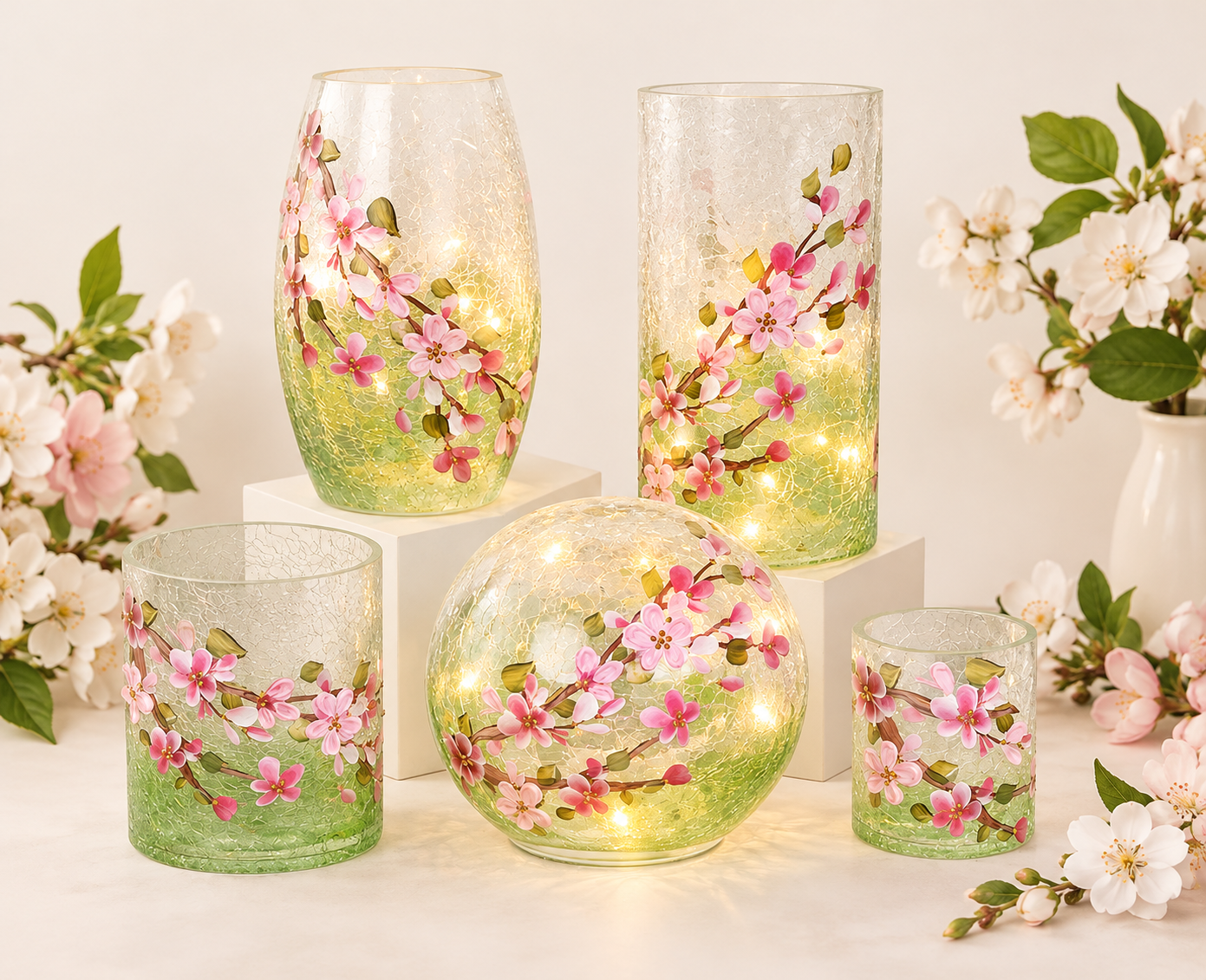 Decorative floral arrangement in a vase
