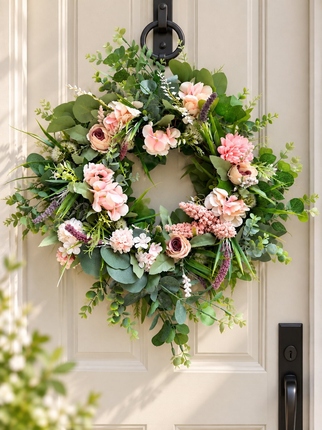 Artificial floral wreath